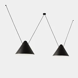 pendant luminaire SUPER ATTIC 2 2 flames, conical E27 IP20