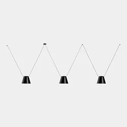 pendant luminaire ATTIC 3 3 flames, conical E27 IP20