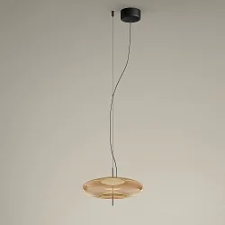 LED Einbau-Pendelleuchte PLAT RECESSED, IP20, 10.5W 2700/3000/4000K (CCT Switch), CRi 92, DALI steuerbar, schwarz / bernstein