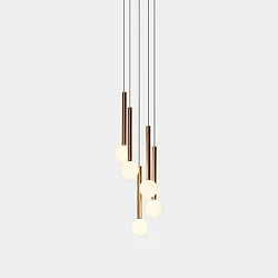 pendant luminaire CANDLE XS 5 BODIES LED IP20, black dimmable