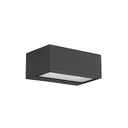 Außenwandleuchte NEMESIS , IP54 IK04,Up/Down, 9 x 22cm, E27 max. 15W, Aluminium / Mattglas + Diffusor