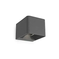LED Außenwandleuchte WILSON SQUARE, IP65 IK08, Up/Down (verstellbar), Seeluft beständig, 9W 2700K 623lm, anthrazit