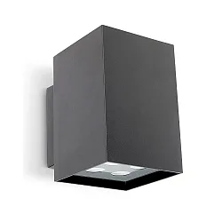 LED Außenwandleuchte AFRODITA POWER LED, IP55 IK04, Up / Down, UGR <16, schaltbar, 21.6W, 3000K, Anthrazit