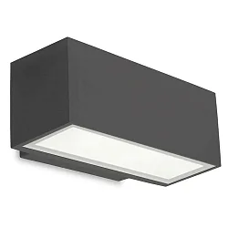 LED Außenwandleuchte AFRODITA LED DOUBLE EMISSION, IP66 IK04, Up/Down, 22cm, Schaltbar, 17.9W, 3000K, Anthrazit