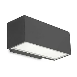 LED Außenwandleuchte AFRODITA LED SINGLE EMISSION, IP65 IK04, Down, 22cm, schaltbar, 12.7W, 3000K, Anthrazit