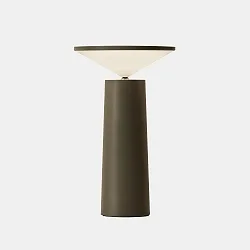 Akku-LED Tischleuchte COCKTAIL, IP20, 3.5W 2700K, CRi >90, Kopf verstellbar, mit Touch-Dimmer (4-stufig), Olivgrau