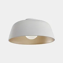 Design Deckenleuchte MISO, IP20, Ø 43.3 cm, E27, Stahl, weiß / innen gold