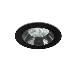 LED Einbau-Downlight DAKO FIXED, IP66 IK06, Ø 8cm, 6.4W 3000K 502lm, UGR<16, starr, inkl. 2 Reflektoren + Diffusor, schwarz