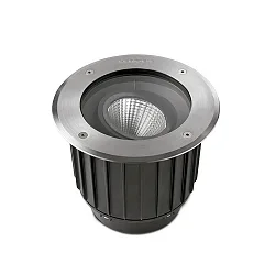LED Bodeneinbaustrahler GEA COB Ø 22,3cm, IP65-IP67, IK10, Edelstahl AISI 316, 26,7W 2700K 2262lm 18°