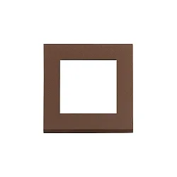 Zubehör für Outdoor LED Wandeinbau-Leuchte CLICK - Aufsatz-Rahmen / Blende, 8x8cm, Aluminium, braun