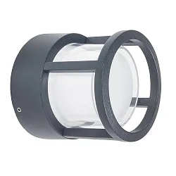 outdoor wall luminaire ONE round IP54, opal, black