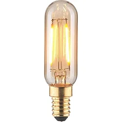 LED Filament Röhrenform T25 GOLD, E14, 2.5W 180lm 1800K, schaltbar, Goldglas klar