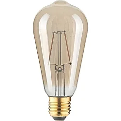 LED Filament Edison-Form ST64 GOLD, E27, 2.5W 180lm 1800K, schaltbar, Goldglas klar