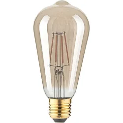 LED Filament Edison-Form ST64 GOLD, E27, 4.5W 380lm 1800K, schaltbar, Goldglas klar