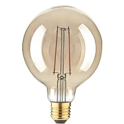 LED Filament Globe-Form G125 GOLD, Ø 12.5cm, E27, 2.5W 200lm 1800K, schaltbar, Goldglas klar