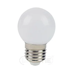 LED Deko-Mini-Globe G45, IP44, E27, 1W 2700K 70lm, Weiß / matt