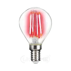 LED Deko-Filament Tropfenform P45, E14, 4W Rot / klar