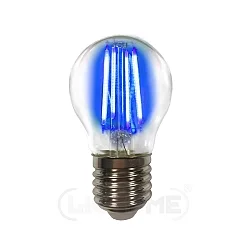 LED Deko-Filament Tropfenform P45, E27, 4W Blau / klar