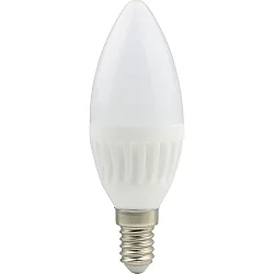LED Leuchtmittel CANDLE C37 CERAMIC, E14, 8W, 2700K, 900lm, IP20, opal