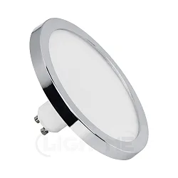 LED Diffusor-Leuchtmittel, AQUA Ø 11cm, GU10, 230V, 7W 2700/4000K (CCT Switch) 400lm 110°, schaltbar , chrom