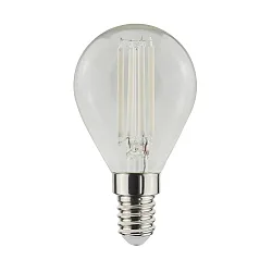 LED Filamentlampe WHITE Tropfen P45, E14, 6,5W, 4000K, 810lm, IP20, klar