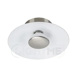Deckenleuchte NIKKI 1-flammig, inkl. GU10 5W 2700K 350lm (3-StepDim), Silbergrau / Satin