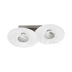 Deckenleuchte NIKKI 2-flammig, inkl. 2x GU10 5W 2700K 350lm (3-StepDim), Silbergrau / Satin