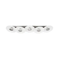 Deckenleuchte NIKKI 5-flammig, inkl. 5x GU10 5W 2700K 350lm (3-StepDim), Silbergrau / Satin
