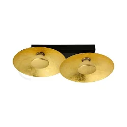 Deckenleuchte GOLDINO, 2-flammig, inkl. 2x GU10 5W 2700K 350lm (3-StepDim), Gold / Schwarz