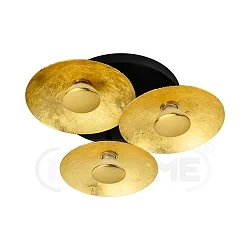 Decken-Rondell GOLDINO, 3-flammig, inkl. 3x GU10 5W 2700K 350lm (3-StepDim), Gold / Schwarz