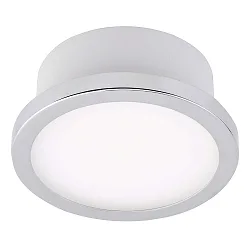 Deckenleuchte AQUA UNO, IP44, inkl. GX53 rund, Ø 11.2cm, 6W 2700/4000K (CCT Switch) 400lm 110°, chrom