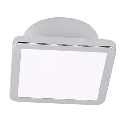 Deckenleuchte AQUA UNO, IP44, inkl. GX53 eckig, 11.2 x 11.2cm, 6W 2700/4000K (CCT Switch) 400lm 110°, chrom
