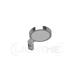 Spiegelklemmleuchte AQUA ON-TOP, IP44, inkl. GX53 rund, Ø 11.2cm, 6W 2700/4000K (CCT Switch) 400lm 110°, chrom
