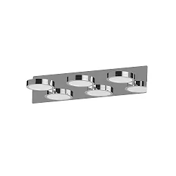 Spiegel-Wandleuchte AQUA ONNA, 3-flammig, IP44, inkl. 3x GX53 Diffusor, je 6W 2700K/4000K (CCT Switch) 500lm 110°, chrom
