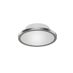 Deckenleuchte AQUA DISK-1, IP44, 1-flammig, inkl. GX53 Diffusor (Ø 14.7cm), 8W 650lm 2700/4000K 540lm 110°, blattsilber