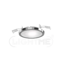 Einbauleuchte AQUA PLANO, IP44, Ø 11.2cm, inkl. GX53 Diffusor, 6W 2700/4000K (CCT Switch) 500lm 110°, chrom