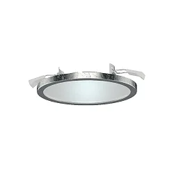 Einbauleuchte AQUA PLANO, IP44, Ø 14.7cm, inkl. GX53 Diffusor, 8W 2700/4000K (CCT Switch) 650lm 110°, blattsilber