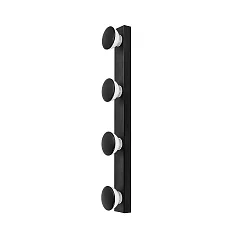 Spiegelleuchte AQUA HOLLYWOOD SPL, IP44, 4-flammig, 4x GU10 Kopfspiegel, je 4.9W 2700/4000K 400lm, schwarz