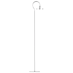 LED Stehleuchte SIMPLESSA, inkl. Diffusorlampe GU10, 8W 2700K 650lm, 3-stufig dimmbar, chrom/chrom