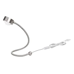 LIGHTME LED Schreibtischleuchte POWERLENS SNAKE 60°, inkl. GX53, 4,8W, 2700K, 420lm, IP20, titan