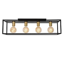 Deckenleuchte RUBEN, 4xE27, 80 x 20 x 22,5cm, schwarz