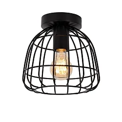 Deckenleuchte FILOX, Ø 20 cm, oval, 1xE27, schwarz