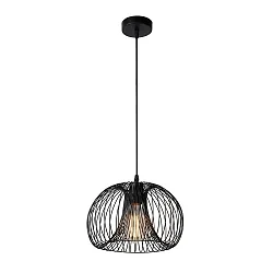 pendant luminaire VINTI round E27 IP20, black dimmable