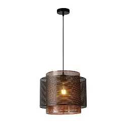pendant luminaire ORRIN cylindrical E27 IP20, black dimmable