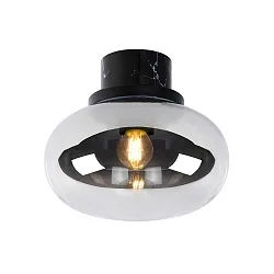 ceiling luminaire LORENA E27 IP44, smoky colour, black dimmable