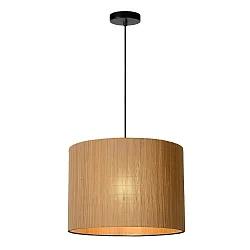 pendant luminaire MAGIUS round E27 IP20, wood, black dimmable