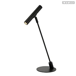 Tischleuchte ALEC, IP20, G9, inkl. LED 3W 2700K (3-step dimmbar), drehbar + neigbar, Kopf- und Schnurschalter, schwarz / gold