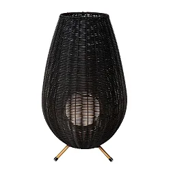 LED Outdoor Akku Tischleuchte COLIN Ø 30 cm, 1x3W, 3000K, IP44, schwarz