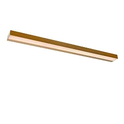 wall luminaire ALEXA LED 90cm up / down, square, switchable IP44, gold matt, brass, opal 