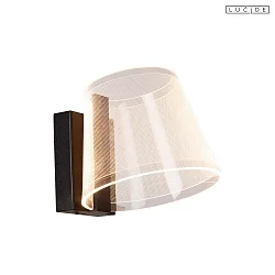 LED Wand-/ Badezimmerleuchte KORGIS 120° 10W 3000K IP44 CRI>80 schwarz/transparent